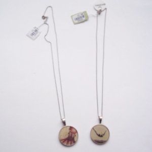 Set of 2 Unique & Random Pendant Necklaces NWT